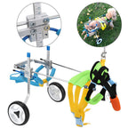 Dog Wheelchair Adjustable Pet Wheelchair Two Wheels Dog Cat Cart Easy Assemble Disabled Pets Wheelchair for Hind Legs Rehabilitation