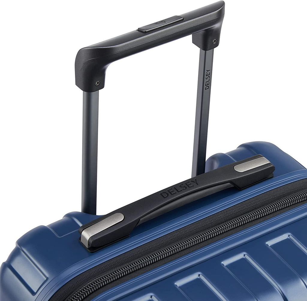 Titanium Hardside Expandable Luggage with Spinner Wheels, Midnight Blue, Checked-Medium 25 Inch