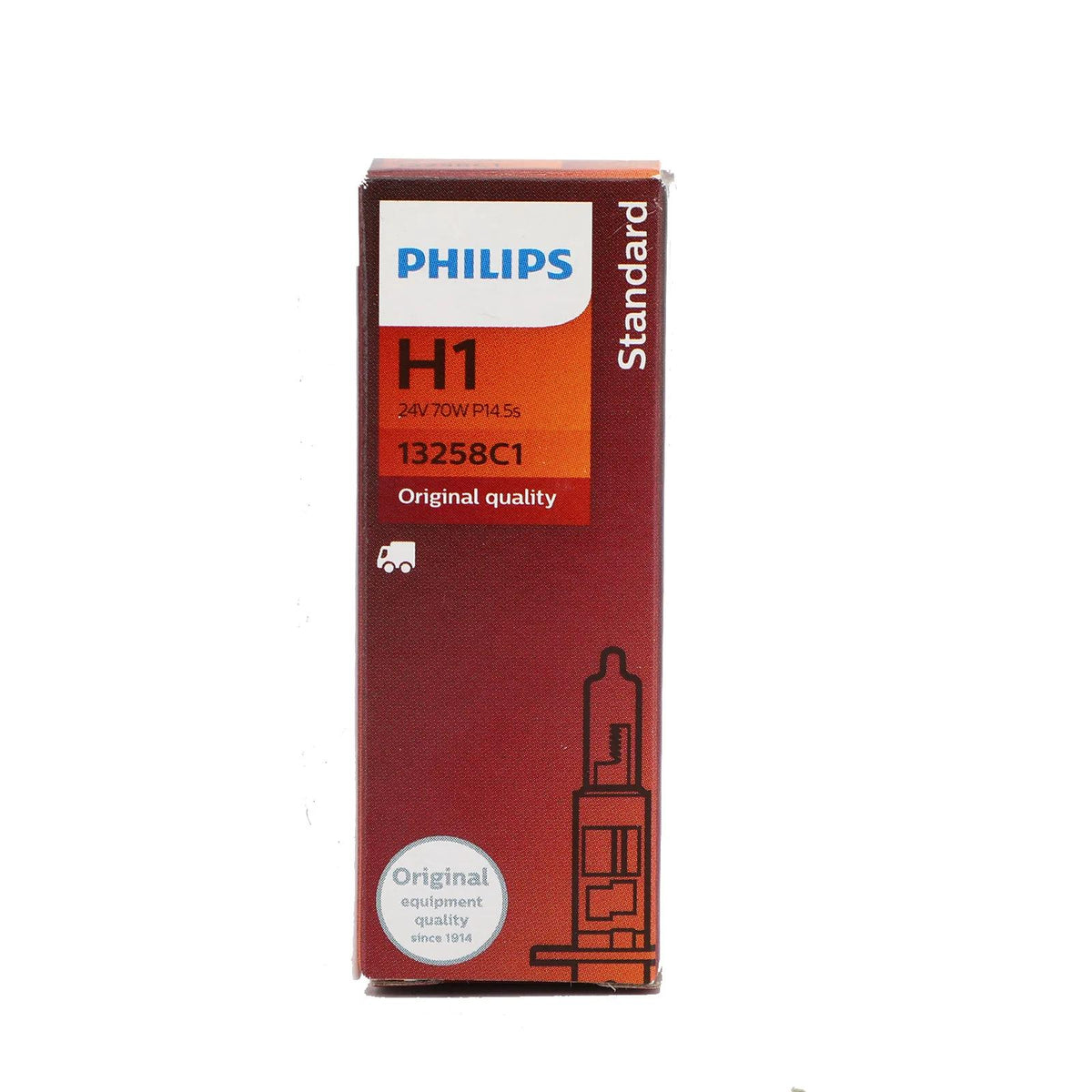 For Philips H1 Quartz Halogen Headlight 24V 70W P14.5s 13258C1 Generic