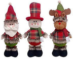 JJKFQ 3pc Christmas Decoration Snowman Doll Retractable Doll Decoration Three-Piece Christmas Party Arrangement Christmas Doll