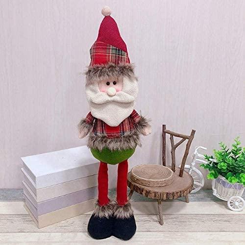 JJKFQ 3pc Christmas Decoration Snowman Doll Retractable Doll Decoration Three-Piece Christmas Party Arrangement Christmas Doll