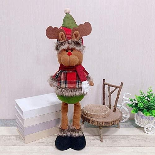 JJKFQ 3pc Christmas Decoration Snowman Doll Retractable Doll Decoration Three-Piece Christmas Party Arrangement Christmas Doll