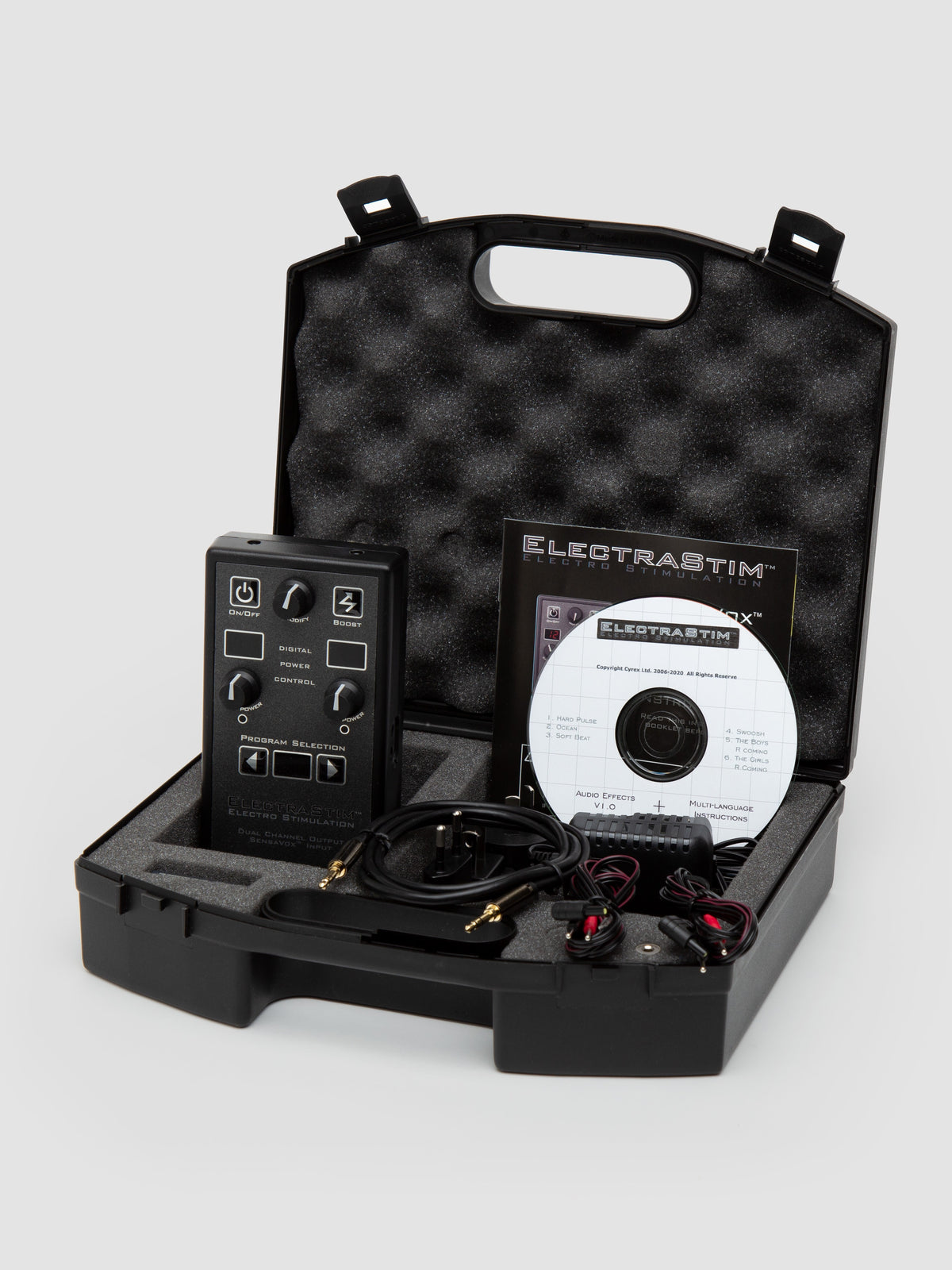 ElectraStim EM140 SensaVox Power Unit Dual Channel Electrosex Kit, Black