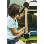 40 in. Green Bunkbable Beds with Leg Extensions and Bed Side Organizers (2-Pack)