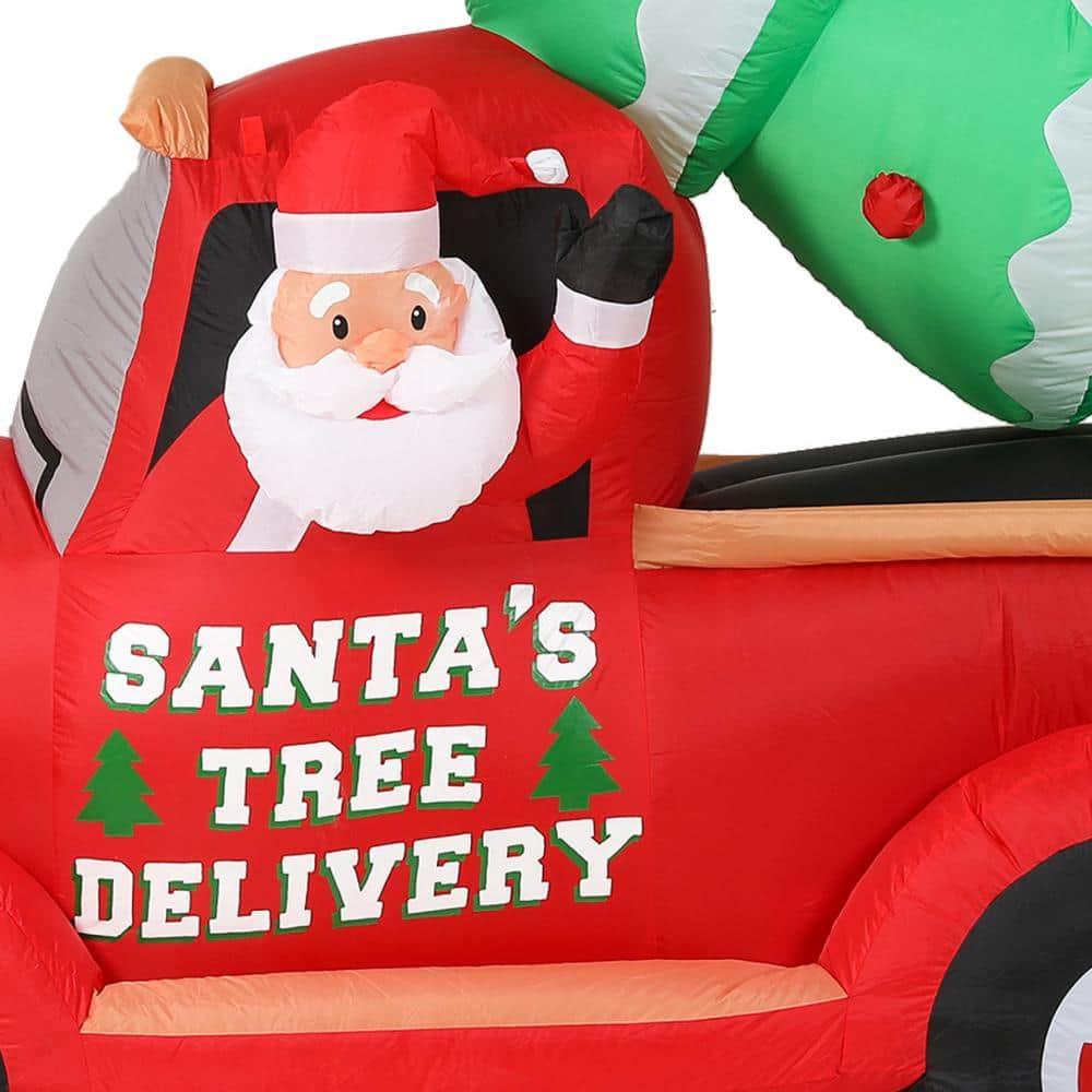Lighted 8 ft. H x 8 ft. W Santa Christmas Tree