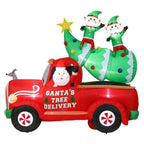 Lighted 8 ft. H x 8 ft. W Santa Christmas Tree
