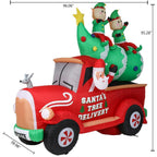 Lighted 8 ft. H x 8 ft. W Santa Christmas Tree