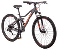 Mongoose LedX2 Suspension Mountain Bike, 8 Speeds, 29-In. Wheels, Gray