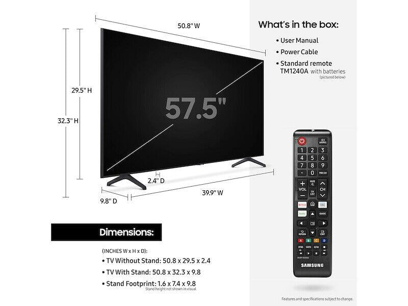 samsung 58" class tu7000 crystal uhd 4k smart tv - slightly used