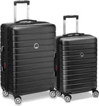 Jessica Hardside Expandable Luggage with Spinner Wheels (Black, 2-Piece Set (21/25))