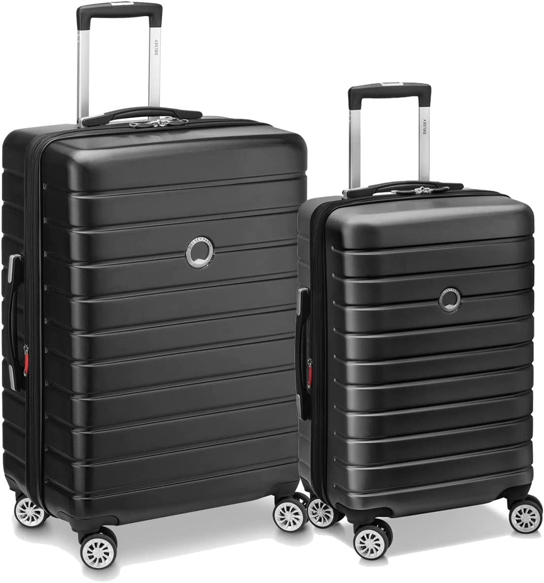 Jessica Hardside Expandable Luggage with Spinner Wheels (Black, 2-Piece Set (21/25))