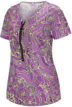 Women Summer Tops, Short Sleeve Sexy V Neck Zipper T-Shirts,Patchwork Casual Loose Fit Pullover Blouse
