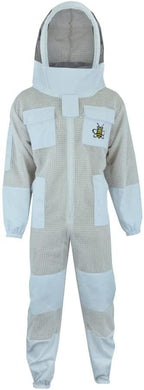 bee suit 3 layers ultra ventilated mesh beekeeping suit, beekeeper suit protective fencing veil suit-l