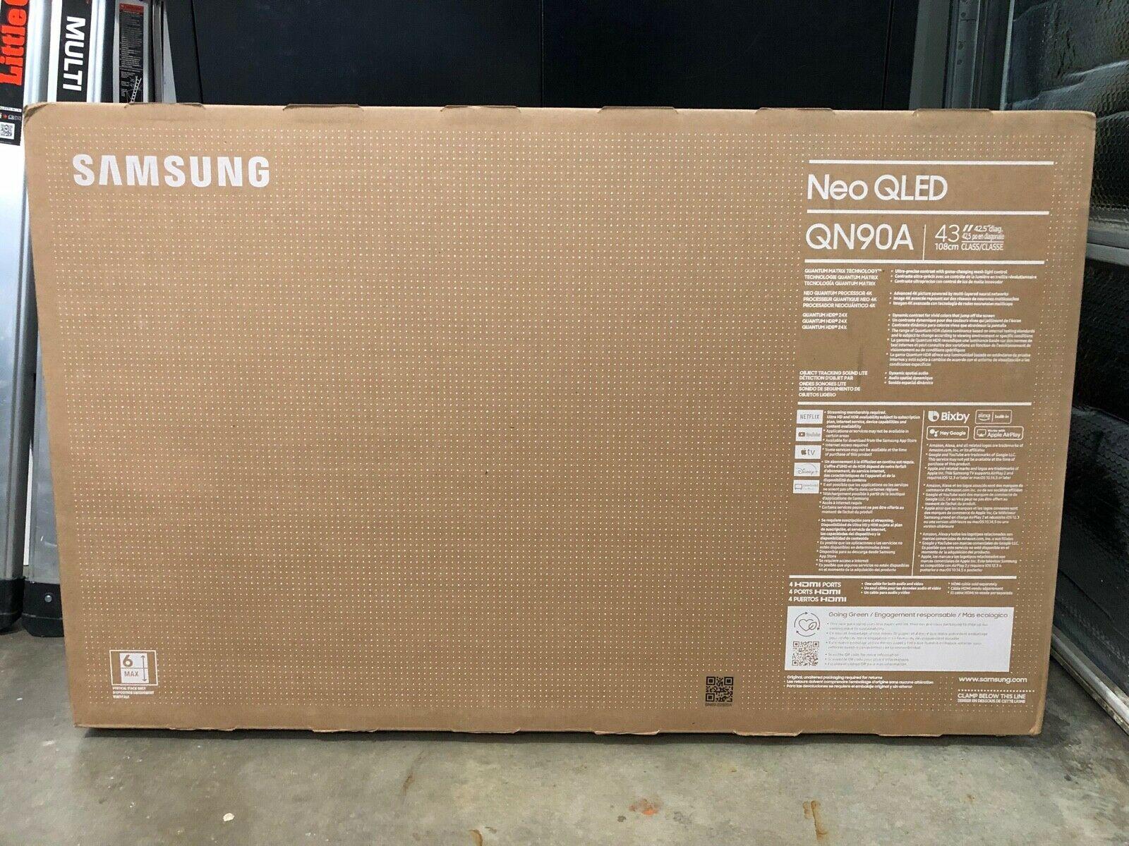 samsung qn50qn90aaf 43" 4k neo qled smart tv - titan black
