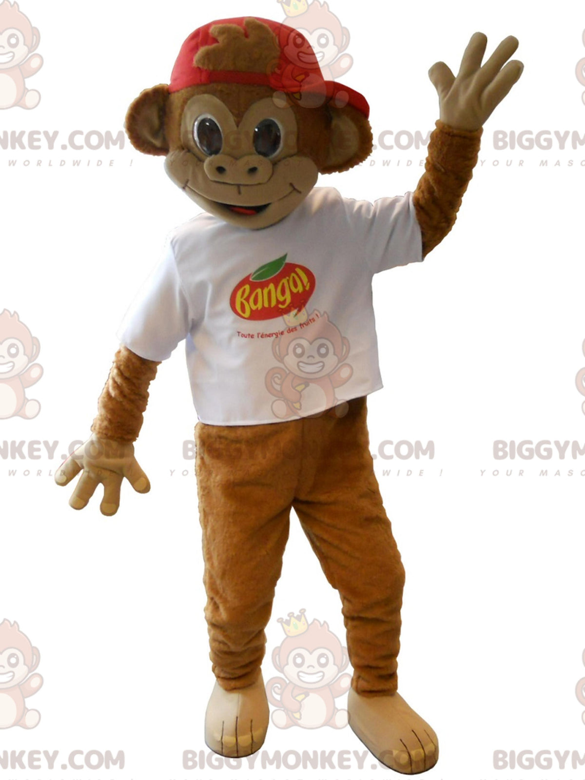BIGGYMONKEYBrown Banga Marmoset Monkey Mascot Costume