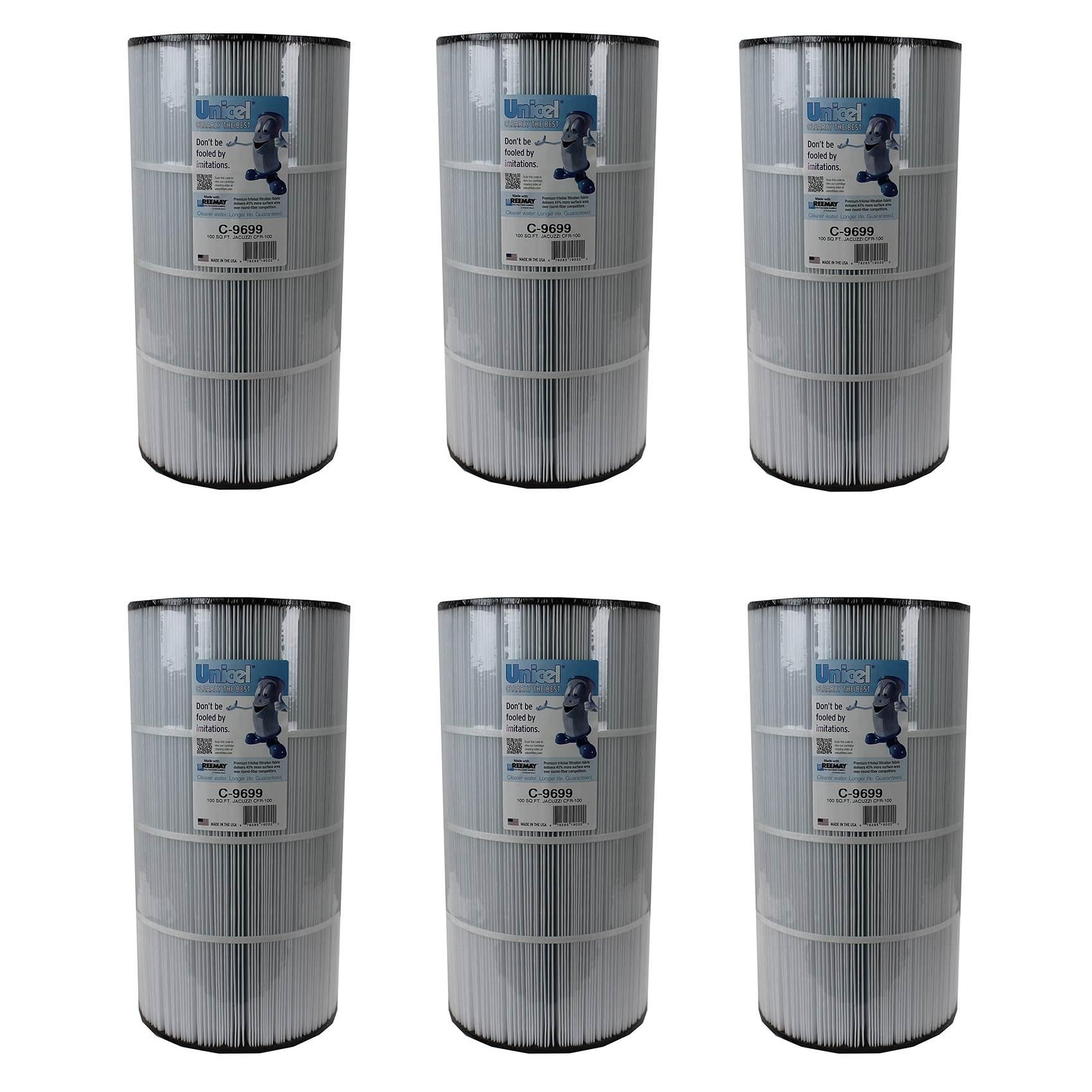 unicel 100 square feet replacement pool spa filter cartridge (6 pack)