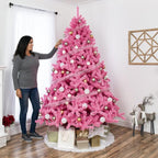 6 ft 7.5 ft Pink Fir Christmas Tree Xmas Holiday Party Fairy Home Decor