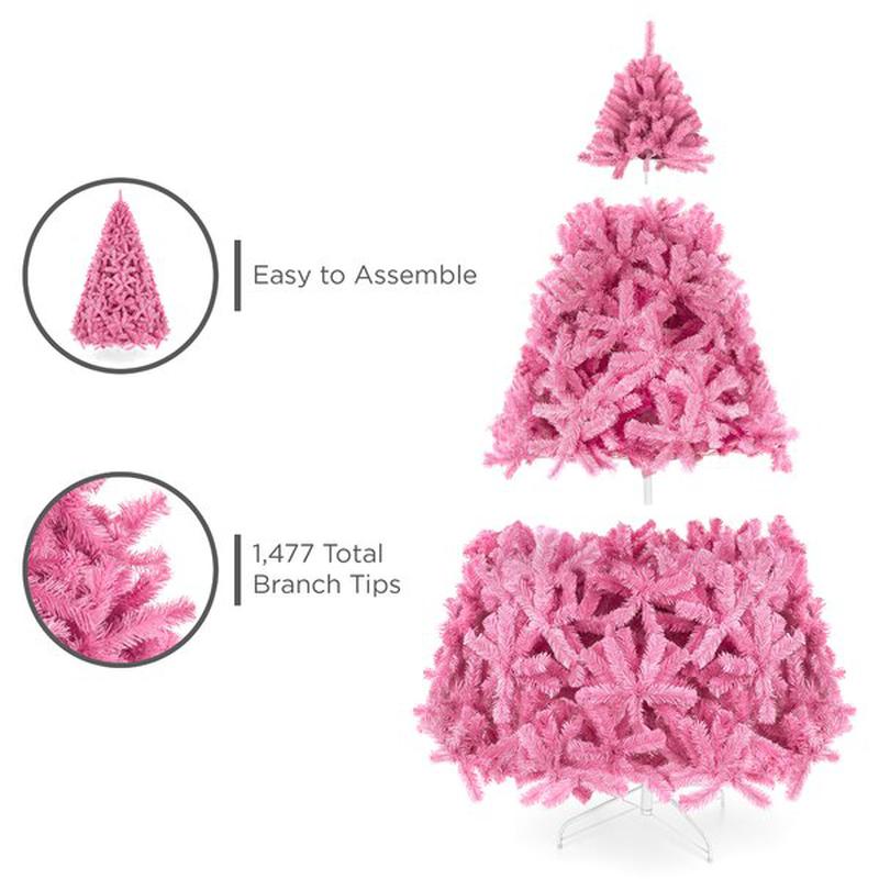 6 ft 7.5 ft Pink Fir Christmas Tree Xmas Holiday Party Fairy Home Decor