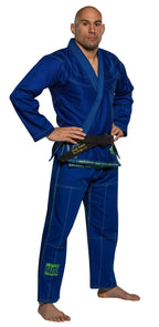 Fuji Suparaito Superlite Brazilian Jiu Jitsu Gi - Blue w Green (A0)