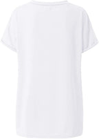 Women's Short Sleeve V-Neck Shirts Loose Casual Tee T-Shirt