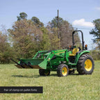 titan attachments light-duty clamp-on pallet forks 30" with stabilizer bar
