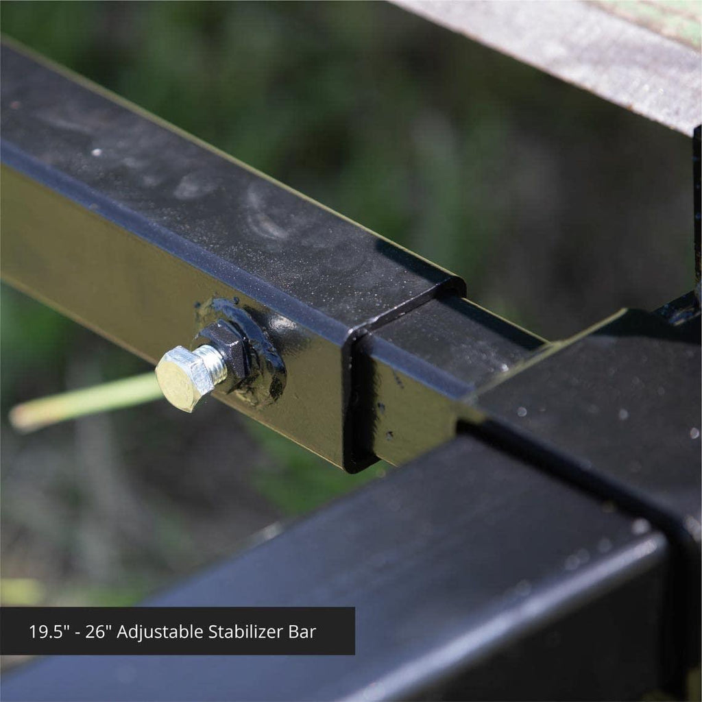 titan attachments light-duty clamp-on pallet forks 30" with stabilizer bar