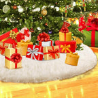 Faux Fur Christmas Tree Skirt 72"
