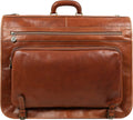Leather Garment Bag Suit Duffel Slim Carry-on Suitcase Dress Protection Bag Brown – Time Resistance (Cognac)