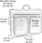 Leather Garment Bag Suit Duffel Slim Carry-on Suitcase Dress Protection Bag Brown – Time Resistance (Cognac)