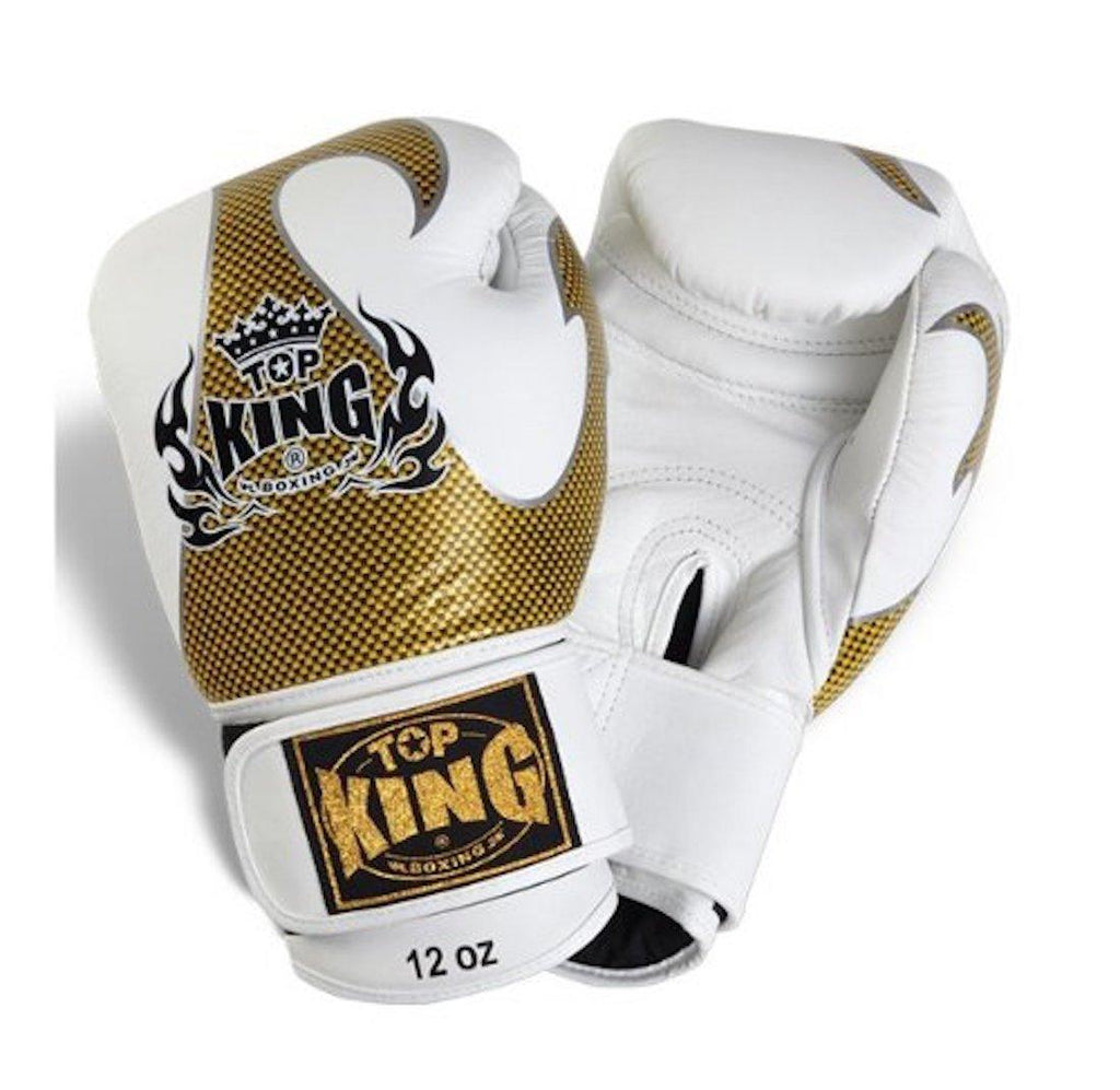 Top "EMPOWER CREATIVITY" Boxing Gloves - White &amp; Gold