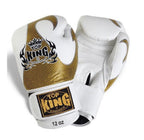 Top "EMPOWER CREATIVITY" Boxing Gloves - White &amp; Gold