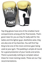 Top "EMPOWER CREATIVITY" Boxing Gloves - White &amp; Gold