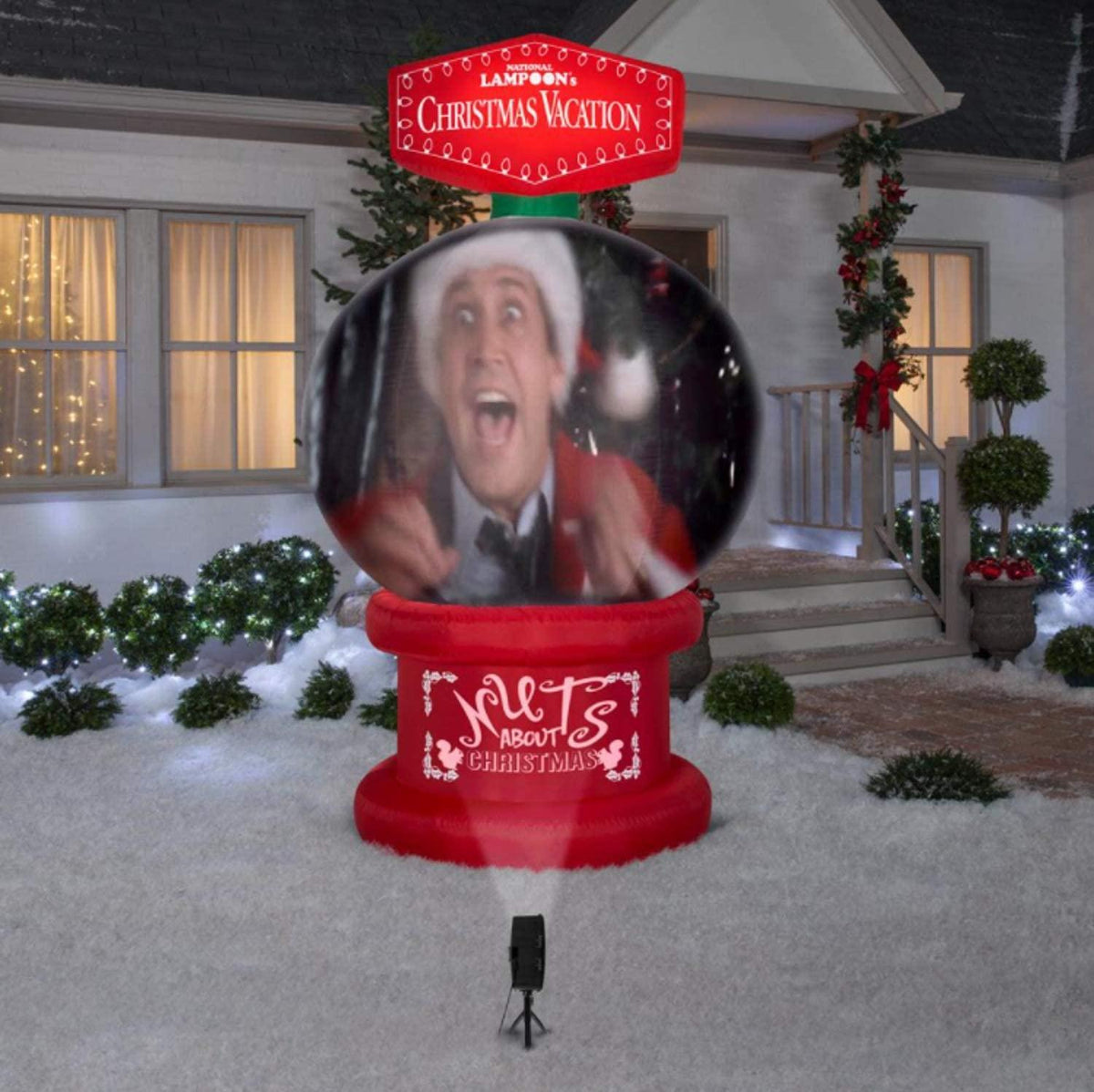 8' Living Projection National Lampoon's Christmas Vacation Snow Globe Airblown Inflatable