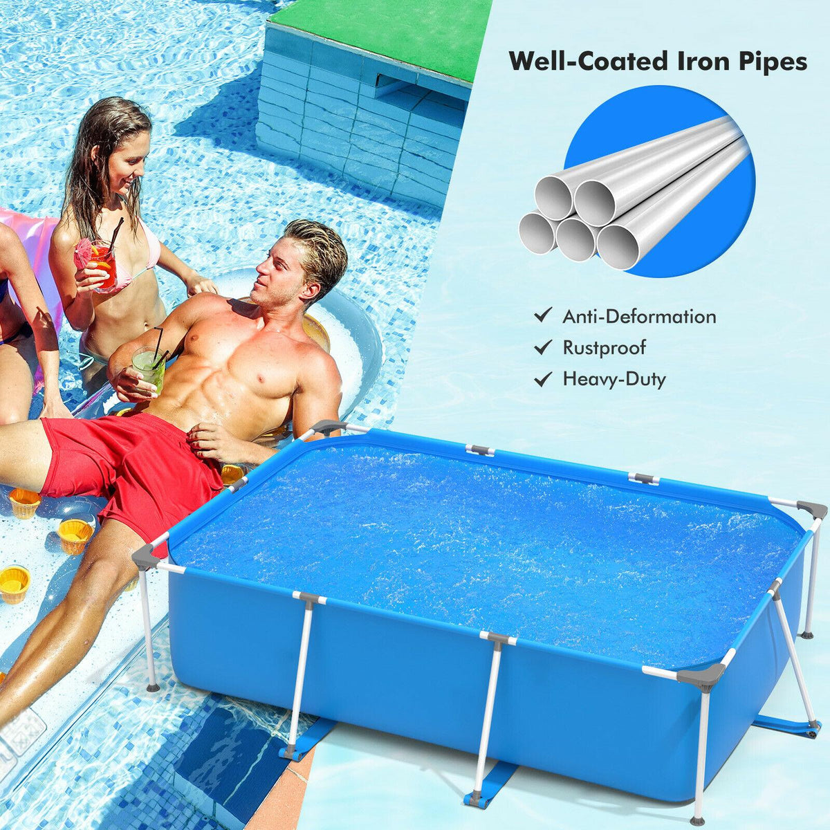 above ground swimming pool rectangular frame above ground pool with pool cover