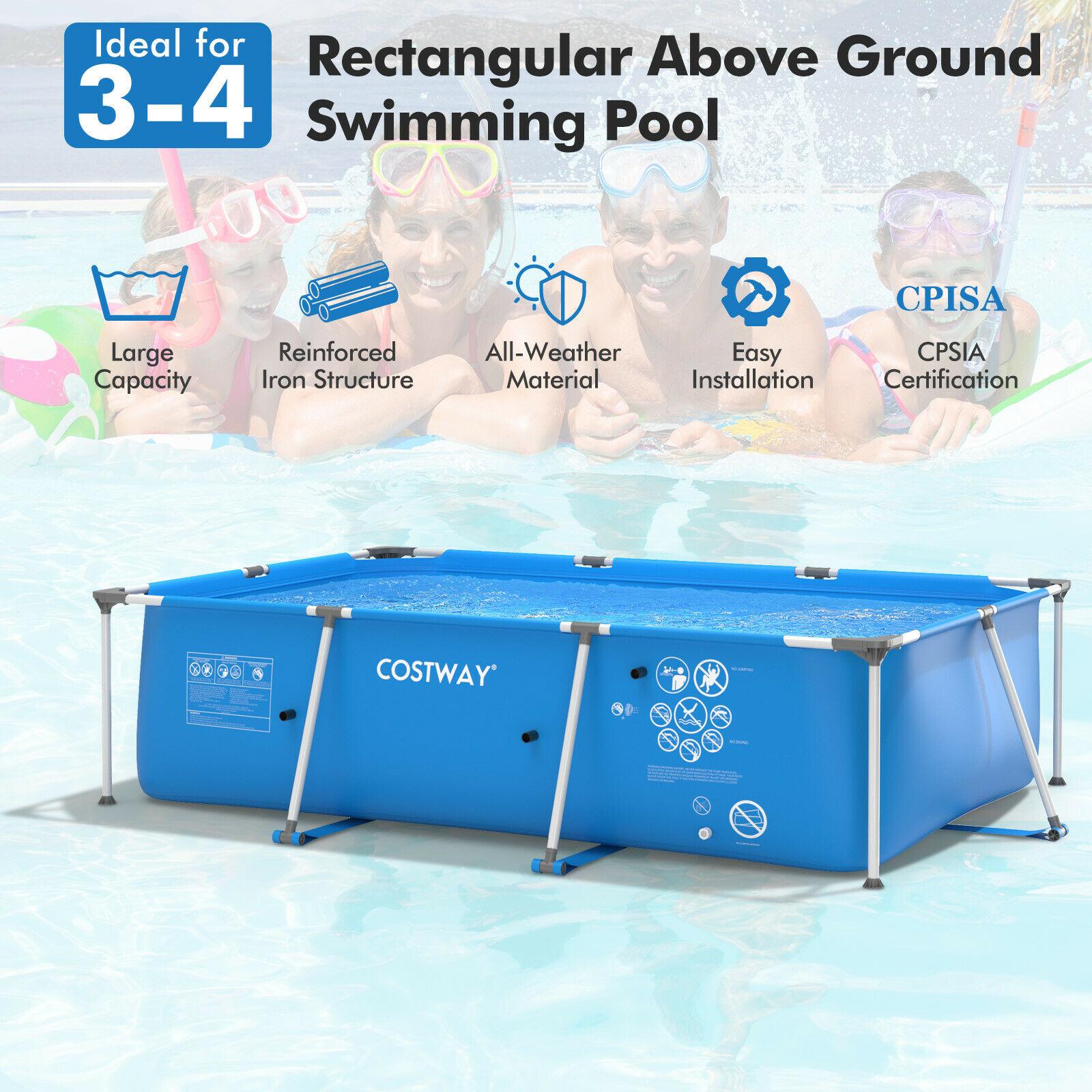 above ground swimming pool rectangular frame above ground pool with pool cover