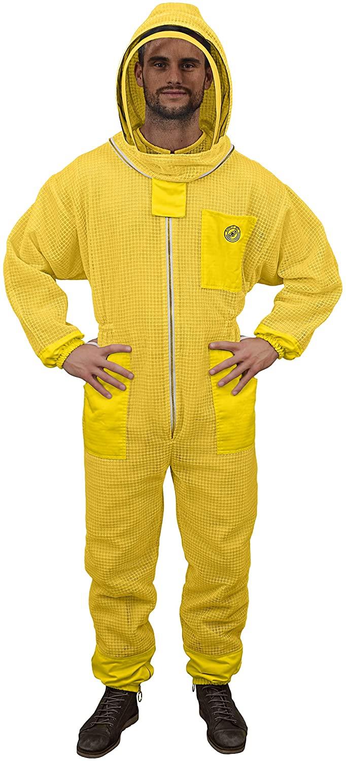 humble bee 421 suit beekeeping jacket, yellow