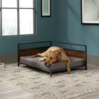 Sauder 424097 Corner Dog Bed - Large, Noble Walnut Finish