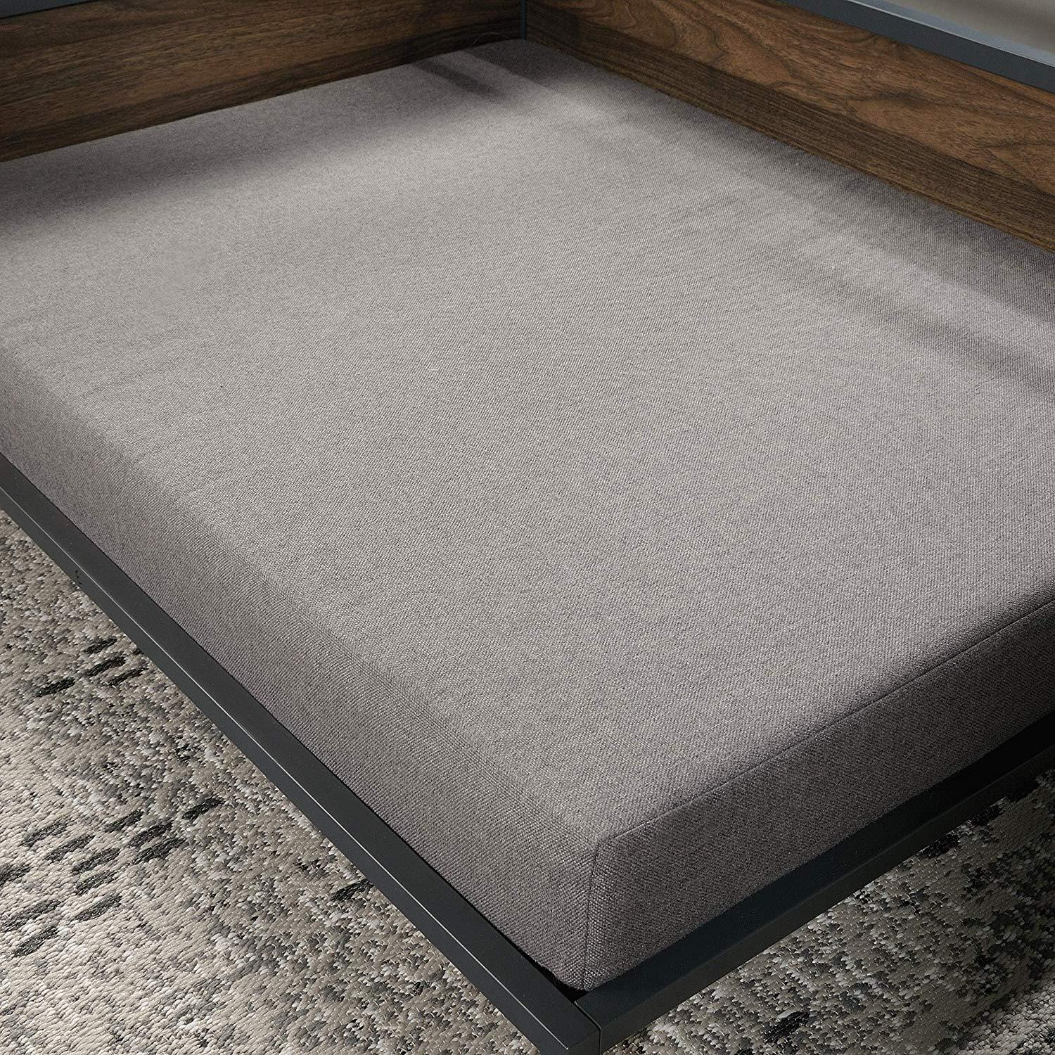 Sauder 424097 Corner Dog Bed - Large, Noble Walnut Finish