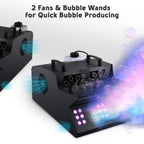 3in1 LED Fog Bubble Machine Fogger DMX Remote Control Music Festival Party Stage