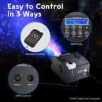 3in1 LED Fog Bubble Machine Fogger DMX Remote Control Music Festival Party Stage