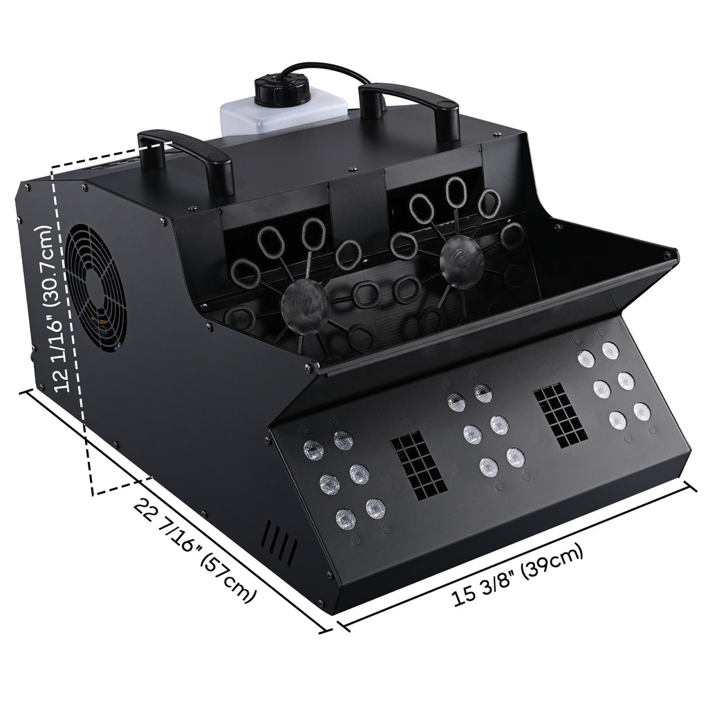 3in1 LED Fog Bubble Machine Fogger DMX Remote Control Music Festival Party Stage