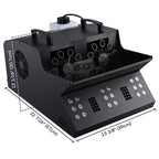 3in1 LED Fog Bubble Machine Fogger DMX Remote Control Music Festival Party Stage