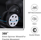 3 Pieces Luggage Sets Hardshell Carry On Suitcase Sets with Spinner Wheels (black, 3 piece set)