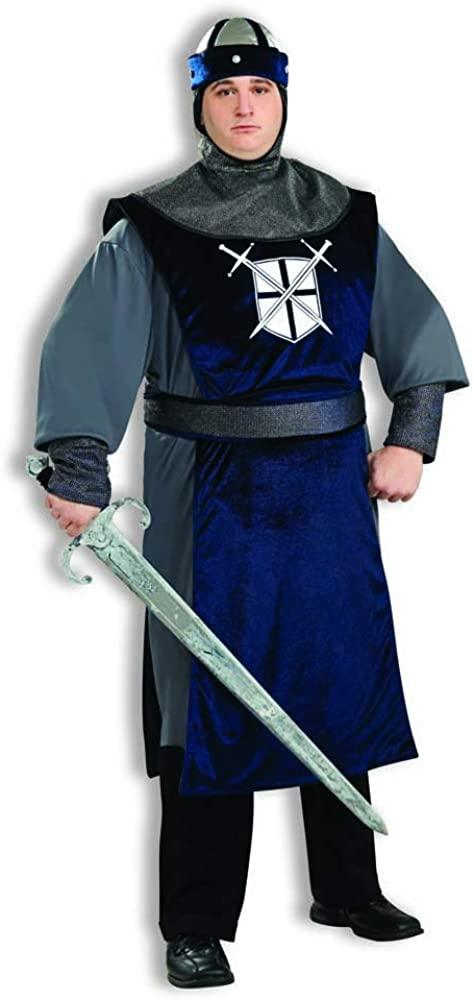 forum plus size knight of round tIle costume, silver, plus