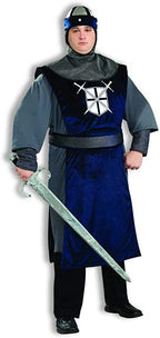 forum plus size knight of round tIle costume, silver, plus
