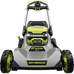 Powerful 21 in 40V Lithium Ion Battery Self-Propelled Lawn Mower 2 6Ah Batteries