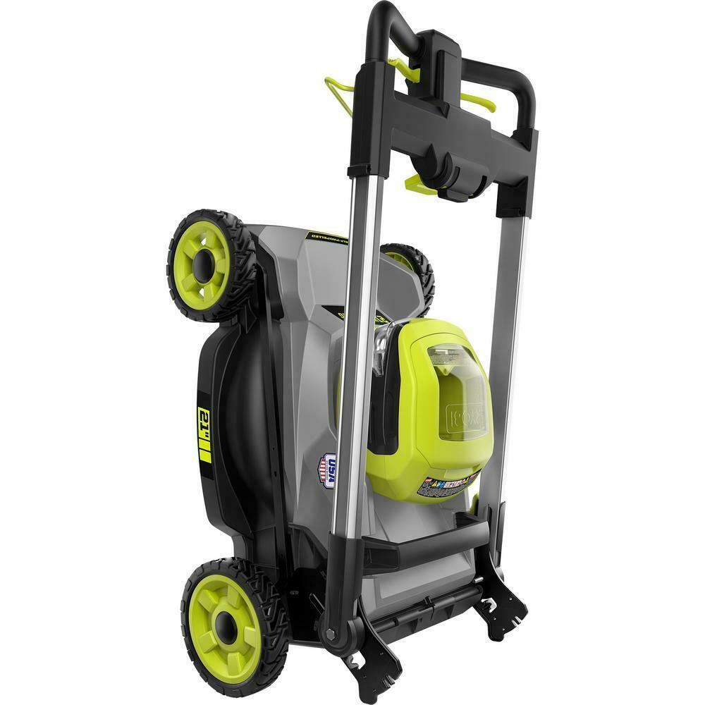 Powerful 21 in 40V Lithium Ion Battery Self-Propelled Lawn Mower 2 6Ah Batteries