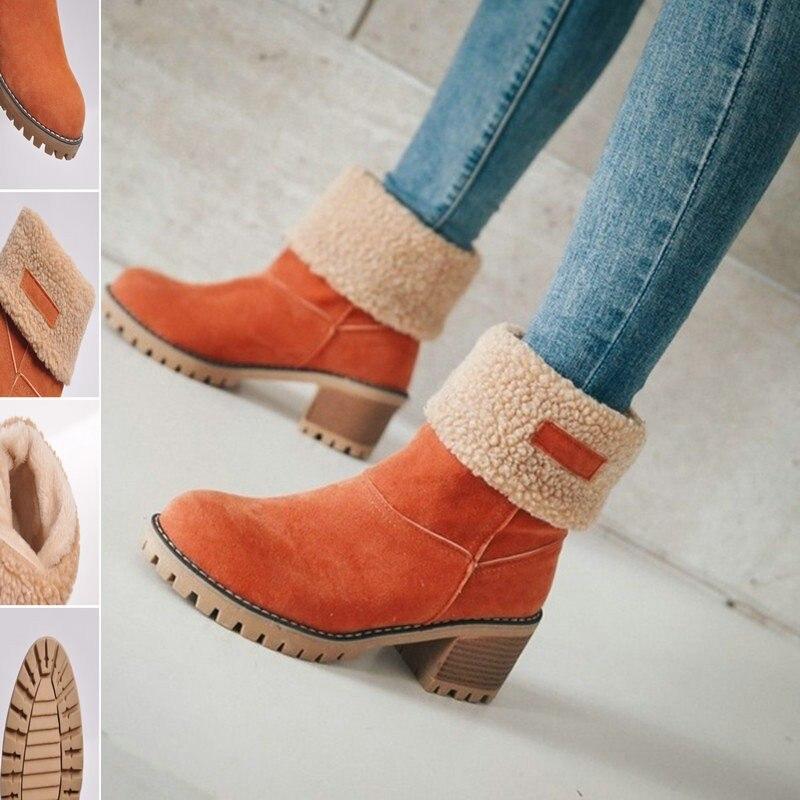 Ladies Thick Fluffy Warm Snow Boots
