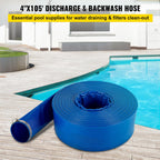 water discharge hose pvc |4" x 105 ft| weather-proof| burst-proof|
