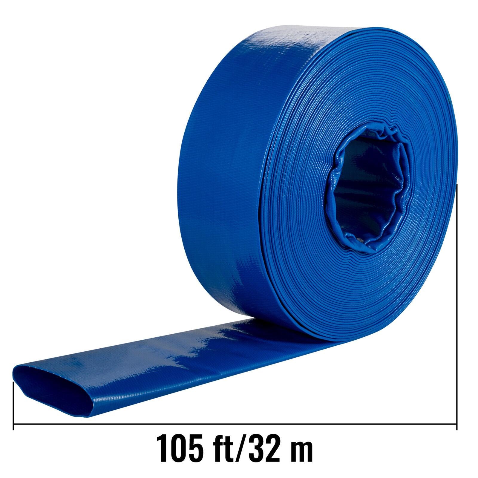 water discharge hose pvc |4" x 105 ft| weather-proof| burst-proof|
